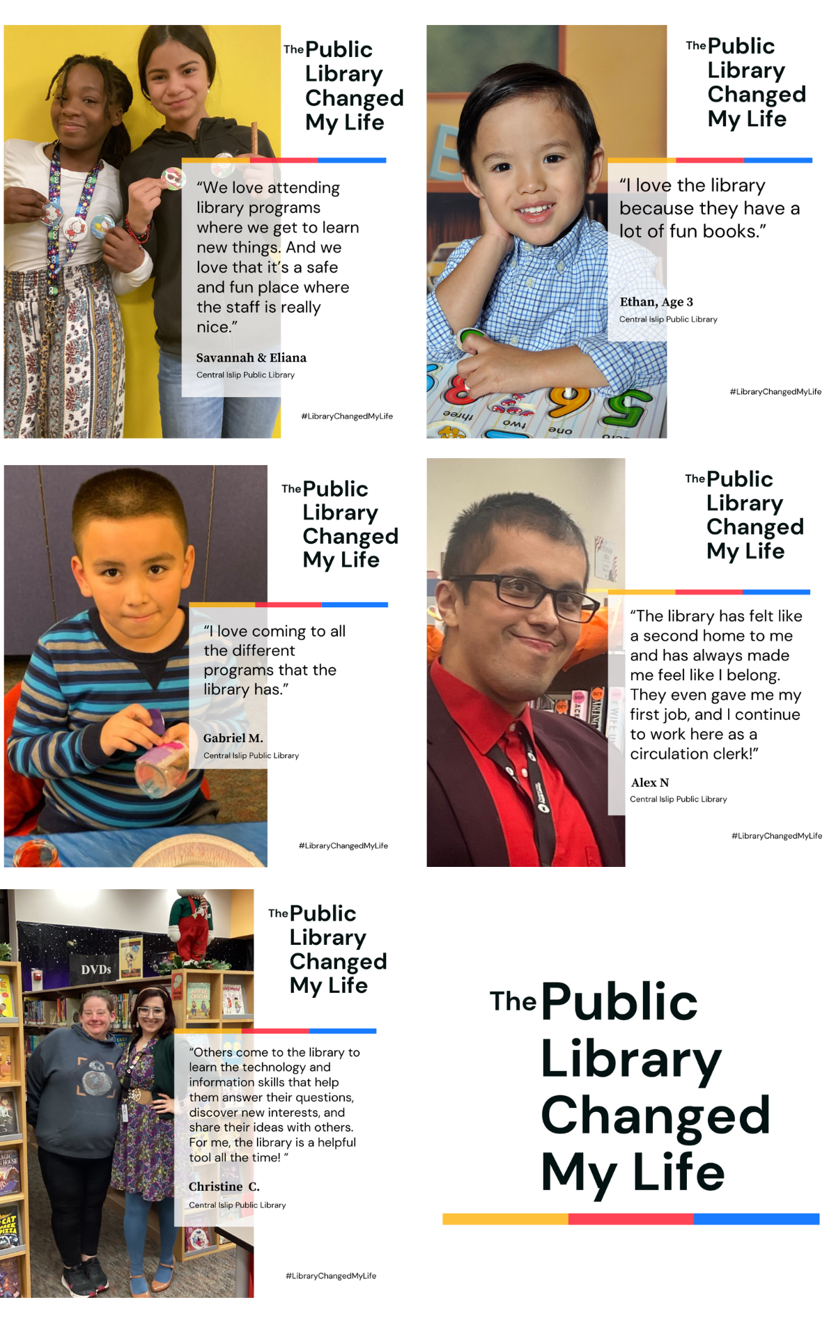Library Changed My Life participants and their quotes