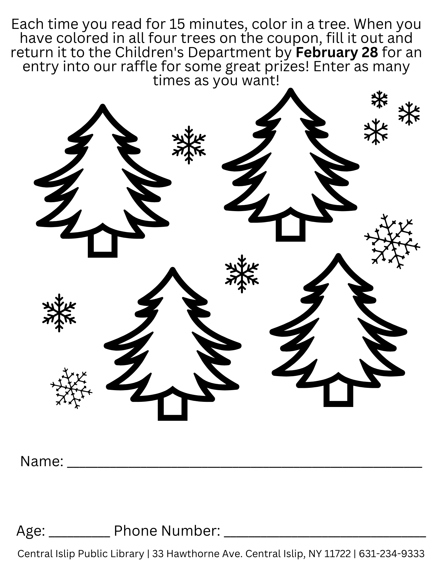 winter reading ticket