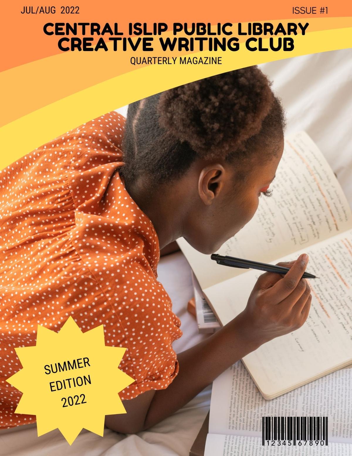 Young child writing in their journal